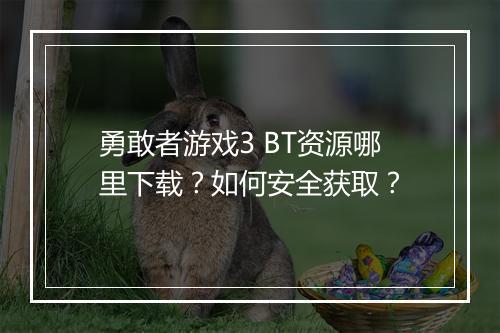 勇敢者游戏3 BT资源哪里下载？如何安全获取？