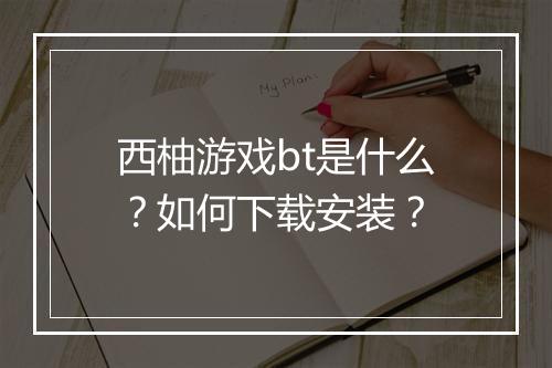 西柚游戏bt是什么?如何下载安装?