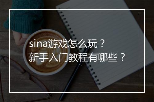 sina游戏怎么玩?新手入门教程有哪些?