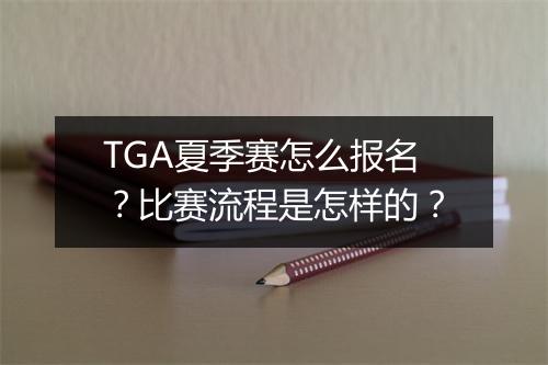 TGA夏季赛怎么报名?比赛流程是怎样的?