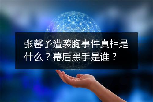 张馨予遭袭胸事件真相是什么?幕后黑手是谁?