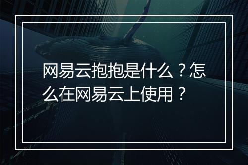 网易云抱抱是什么?怎么在网易云上使用?