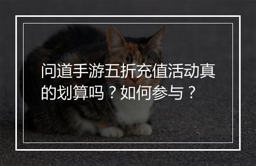 问道手游五折充值活动真的划算吗?如何参与?
