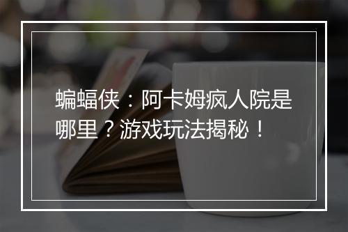 蝙蝠侠：阿卡姆疯人院是哪里？游戏玩法揭秘！