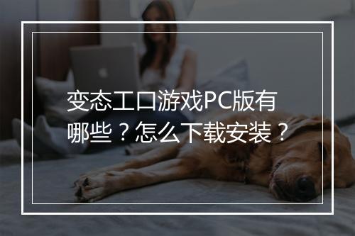 变态工口游戏PC版有哪些?怎么下载安装?