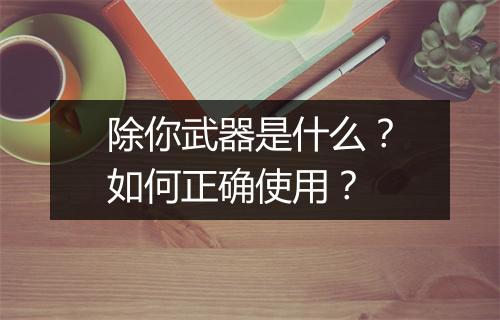 除你武器是什么？如何正确使用？