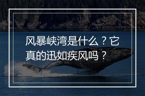风暴峡湾是什么？它真的迅如疾风吗？