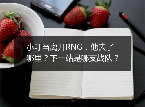 小叮当离开RNG，他去了哪里？下一站是哪支战队？