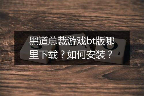 黑道总裁游戏bt版哪里下载？如何安装？