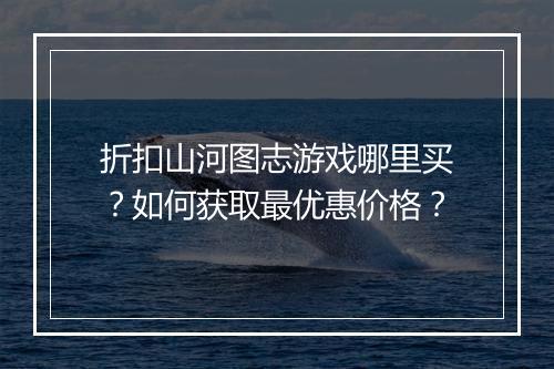 折扣山河图志游戏哪里买?如何获取最优惠价格?