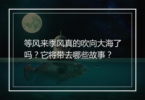 等风来季风真的吹向大海了吗？它将带去哪些故事？