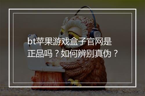 bt苹果游戏盒子官网是正品吗?如何辨别真伪?