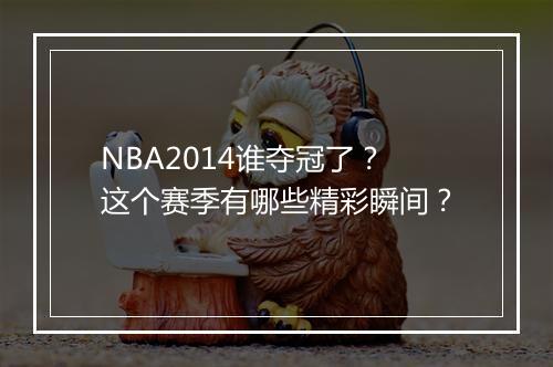 NBA2014谁夺冠了？这个赛季有哪些精彩瞬间？