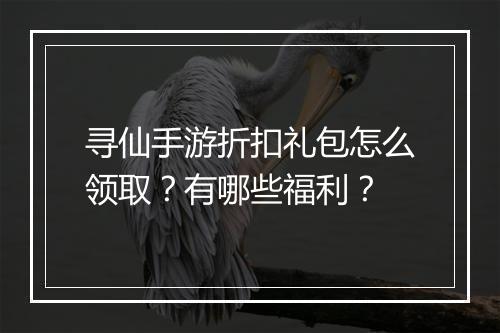 寻仙手游折扣礼包怎么领取?有哪些福利?