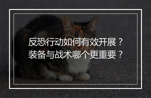 反恐行动如何有效开展？装备与战术哪个更重要？