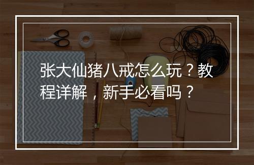 张大仙猪八戒怎么玩？教程详解，新手必看吗？