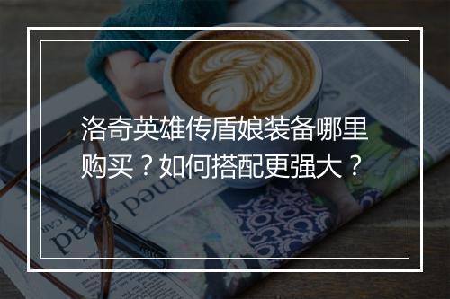 洛奇英雄传盾娘装备哪里购买?如何搭配更强大?