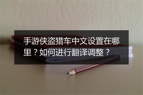 手游侠盗猎车中文设置在哪里？如何进行翻译调整？