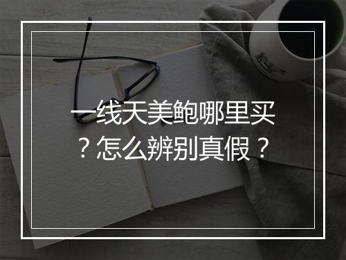 一线天美鲍哪里买？怎么辨别真假？