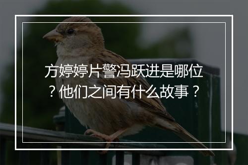 方婷婷片警冯跃进是哪位?他们之间有什么故事?