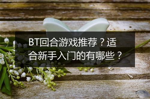 BT回合游戏推荐？适合新手入门的有哪些？
